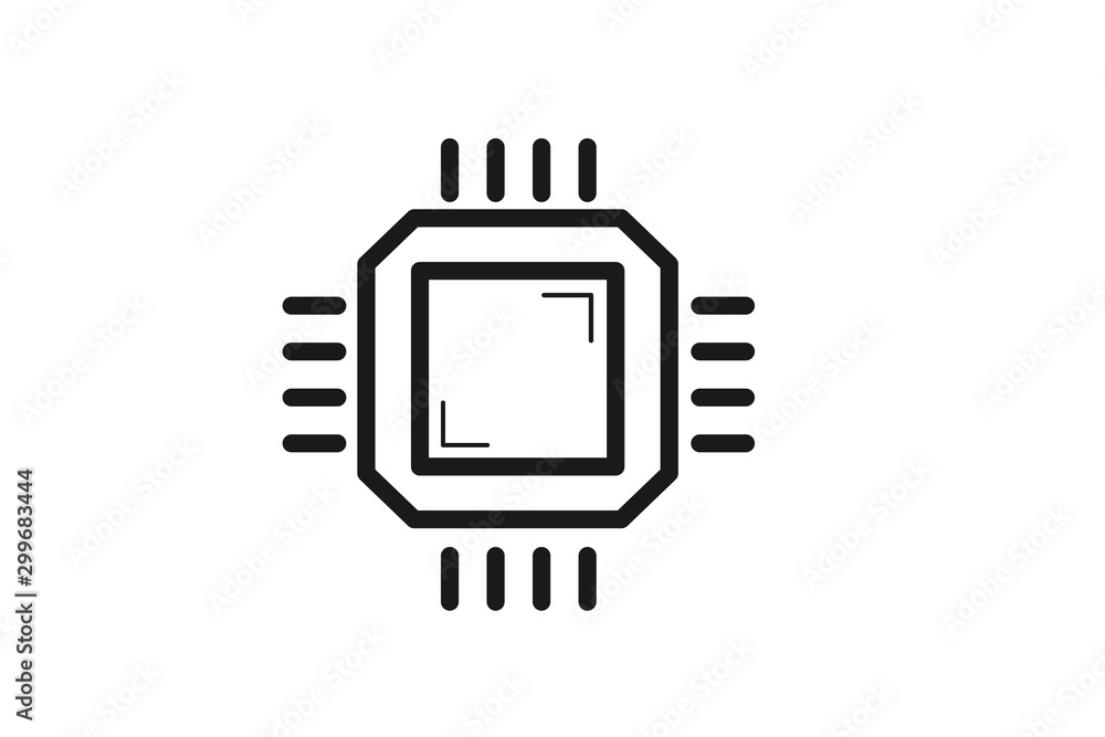 CPU icon vector illustration CPU icon vector illustration