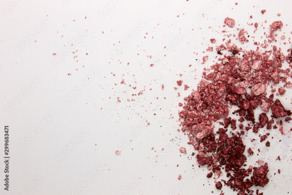 This is a photograph of Metallic Pink and Burgundy Powder Eyeshadow isolated on a White Background This is a photograph of Metallic Pink and Burgundy Powder Eyeshadow isolated on a White Background