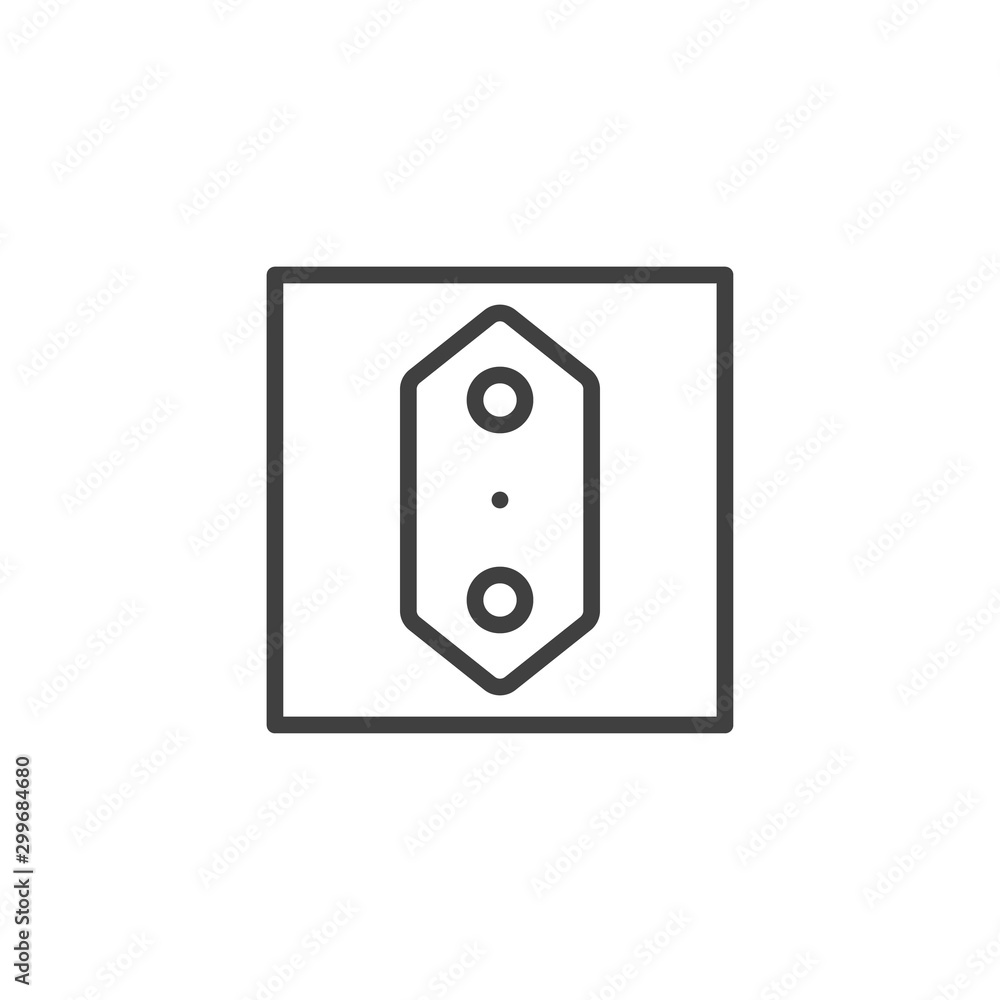 Electrical Outlet line icon. linear style sign for mobile concept and web design. Vertical power socket outline vector icon. Symbol, logo illustration. Vector graphics Electrical Outlet line icon. linear style sign for mobile concept and web design. Vertical power socket outline vector icon. Symbol, logo illustration. Vector graphics