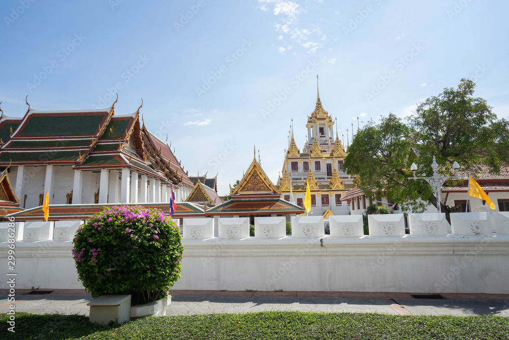 Naklejka premium Buddhist temple ancient in Bangkok ,Thailand