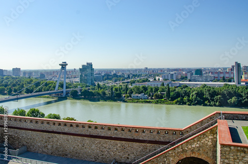 Canvas Print bridge over the river in moscow russia