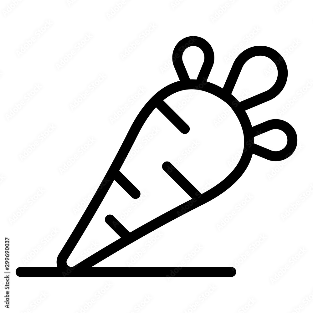 Carrot detox icon. Outline carrot detox vector icon for web design isolated on white background Carrot detox icon. Outline carrot detox vector icon for web design isolated on white background