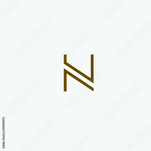 N initial letter creative logo icon vector free download editable file