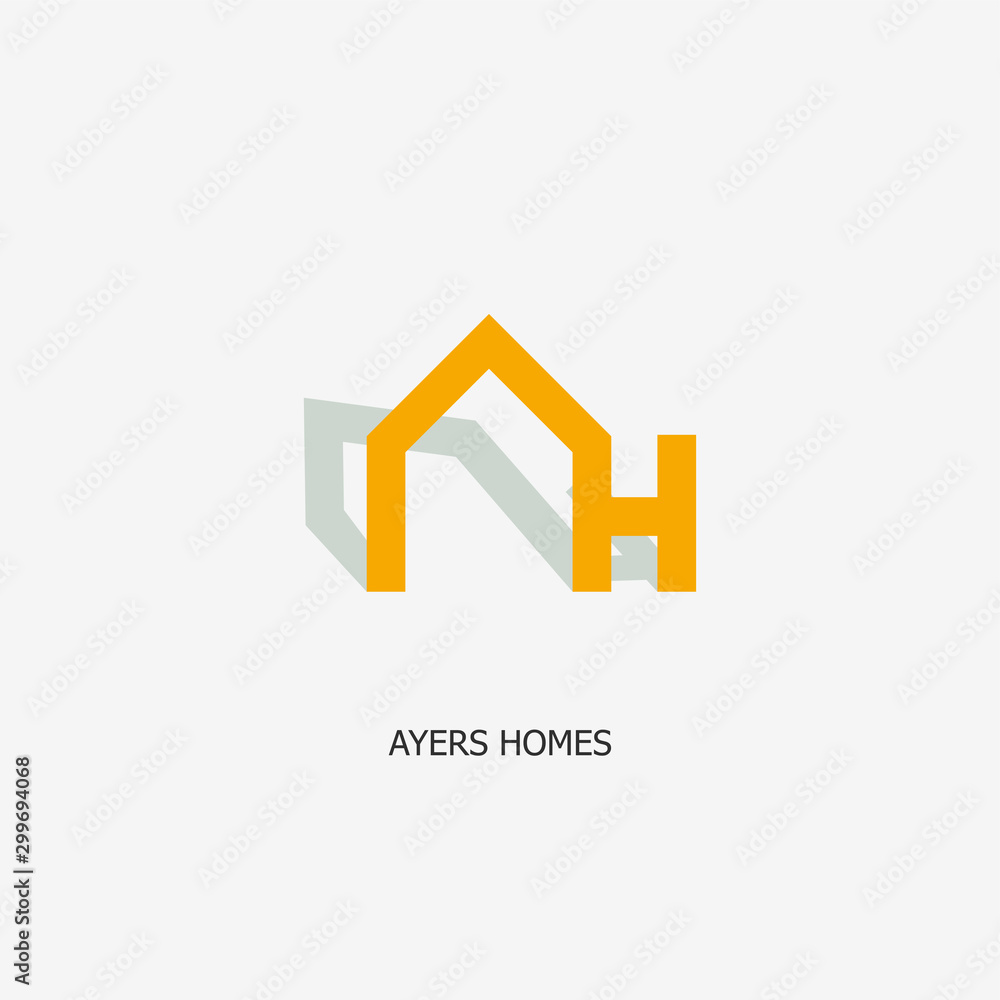 AH alphabetical logo initials to real estate AH alphabetical logo initials to real estate