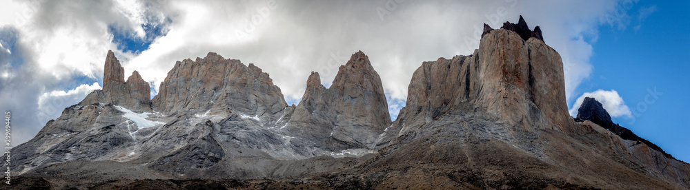 The horns peak / Los cuernos, in torres del paine national park, patagonia, Chile The horns peak / Los cuernos, in torres del paine national park, patagonia, Chile