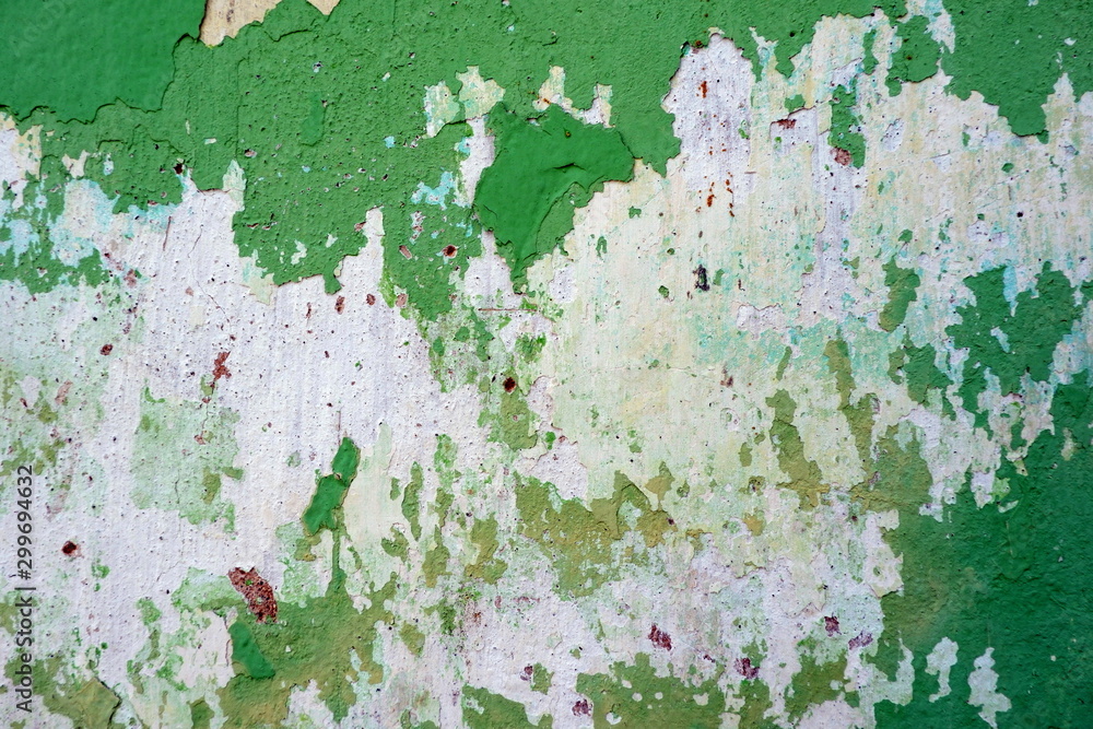 peeling green paint texture