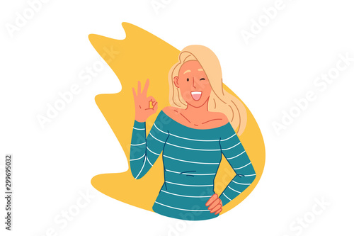 Agreement, nonverbal communication concept