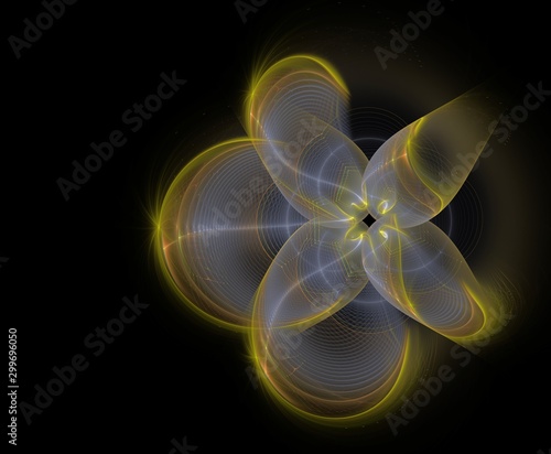 computer generated graphics of incomplete flower pattern photo