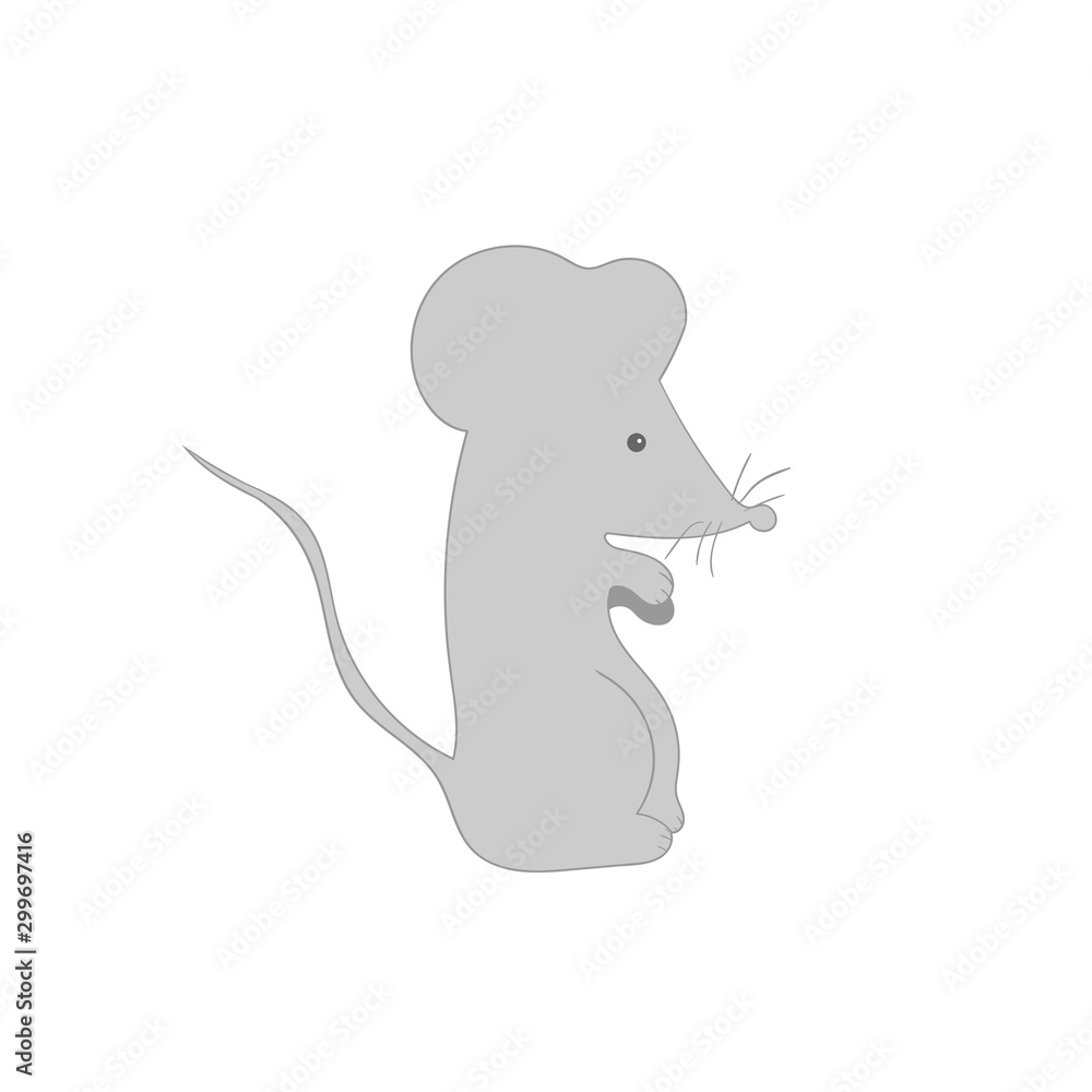 Cute funny mouse on white background. Cute funny mouse on white background.