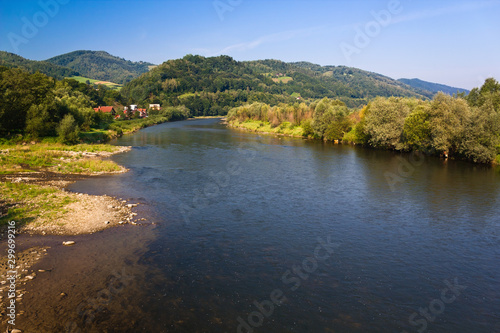 Dunajec River near village Jazowsko, Poland.