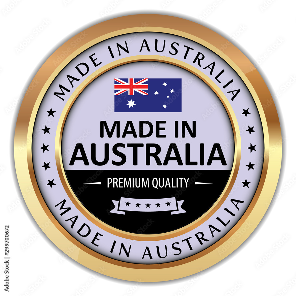 Made In Australia. Vector Badge.