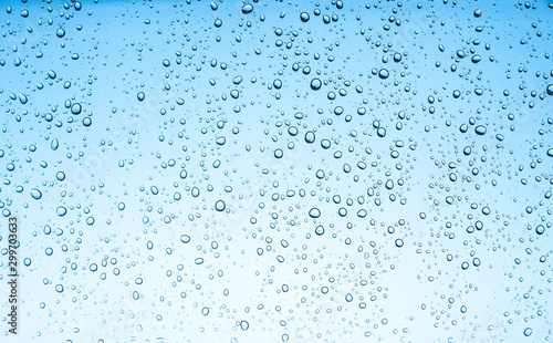 Water drops on glass or rain drop