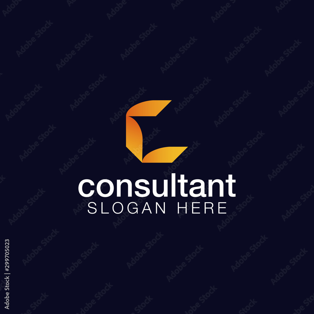 Obraz premium Letter C logo vector concept for consultant business, corporate, office, and company