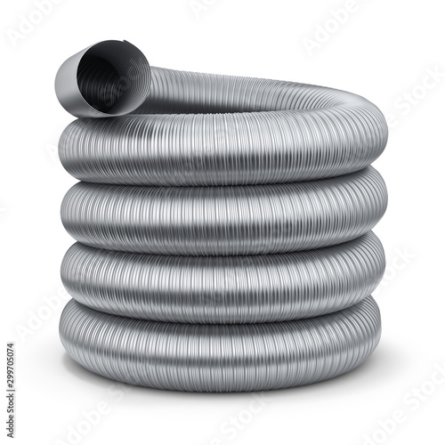 Fotografia Flexible chimney flue liner duct pipe - 3D illustration