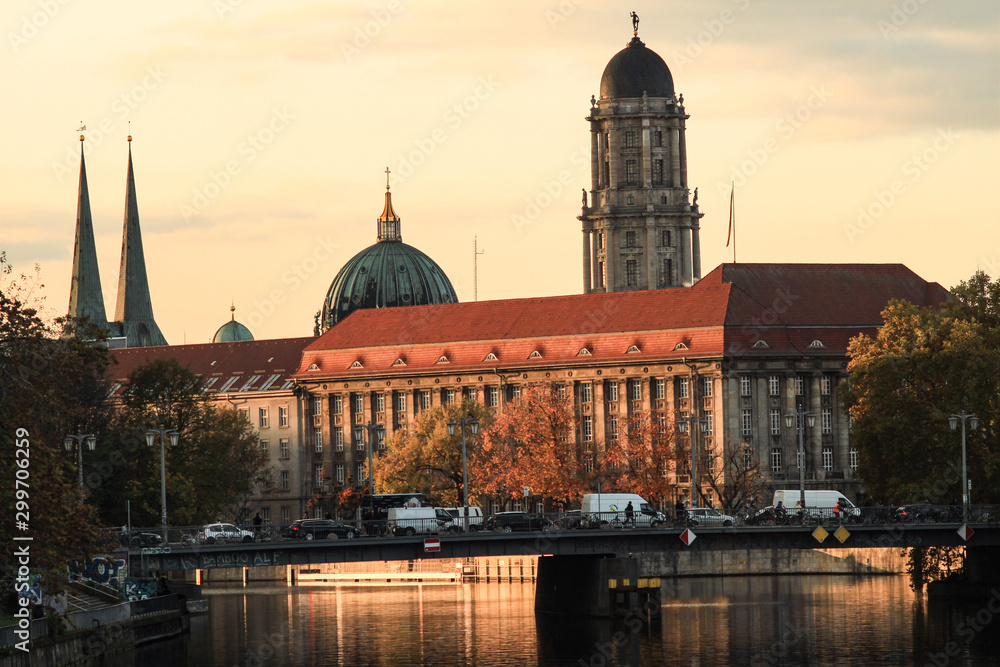 Fototapeta premium Alt-Berlin; Jannowitzbrücke und Rolandufer