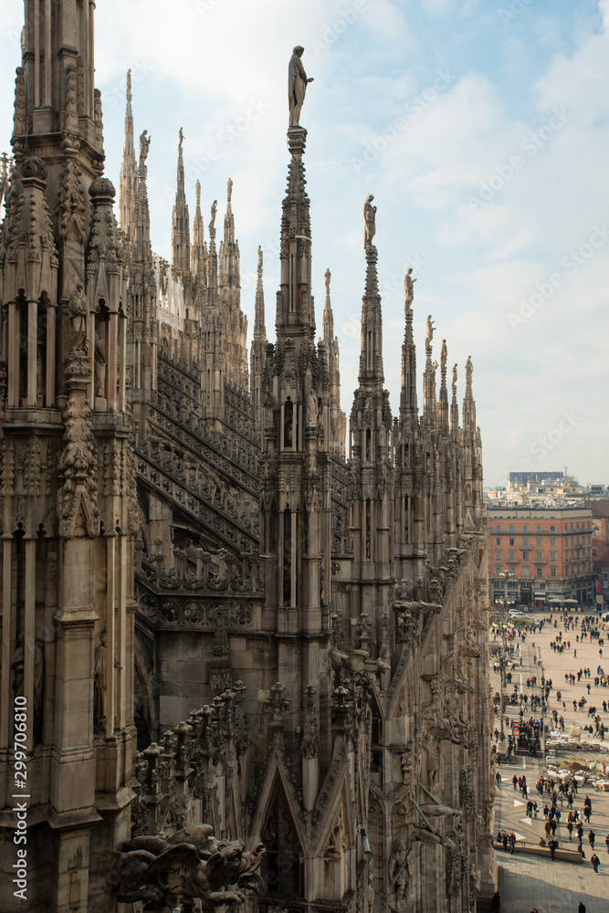 Spires Decorate the Roof of the Milan Cathedral, Milan, Italy