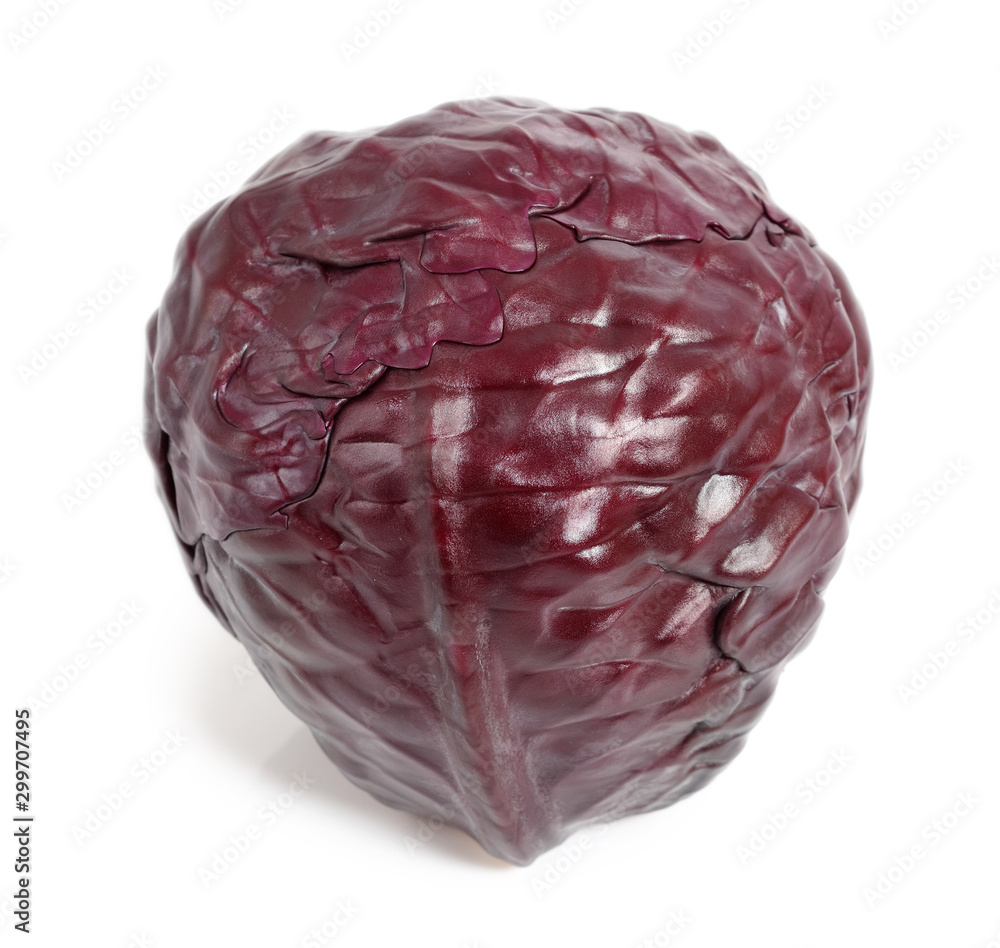 Red purple cabbage. Isolated on a white background. Red purple cabbage. Isolated on a white background.