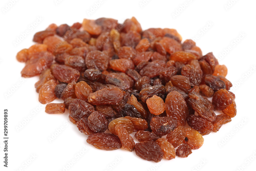 Raisins. Isolated on white background.
