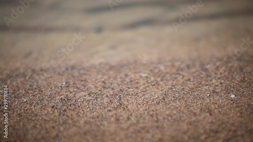 Wallpaper Mural Sea wave with white foam running on a sandy shore, and going back, clear water close up video Torontodigital.ca