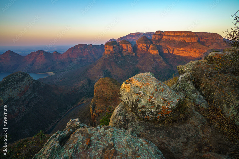three rondavels and blyde river canyon at sunset, south africa 101