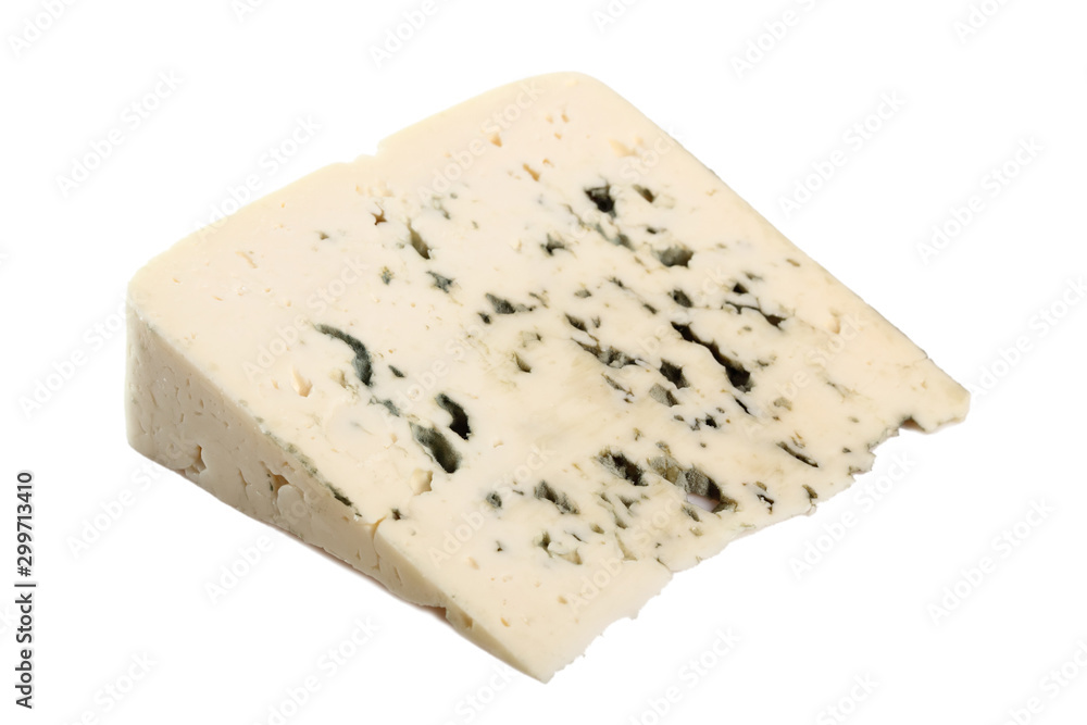 Blue cheese. Isolated on white background.