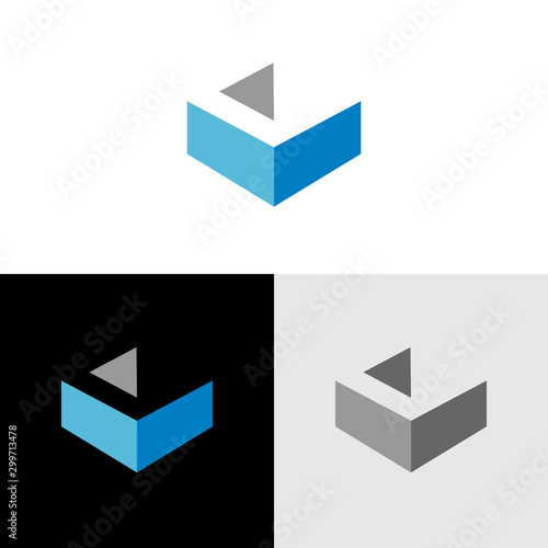 Initial letter C isometric logo icon design, modern 3D symbol