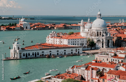 Beautiful panoramic top view of Venice, Italy.