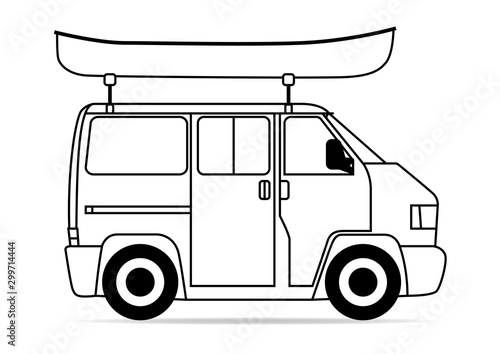 Campingbus Kanu Dachgepäckträger