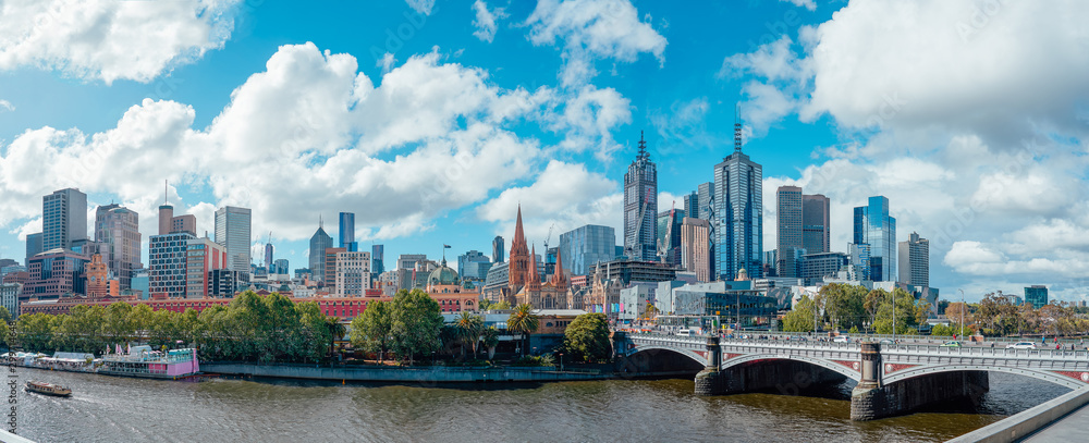 Naklejka premium Panoramę miasta Melbourne