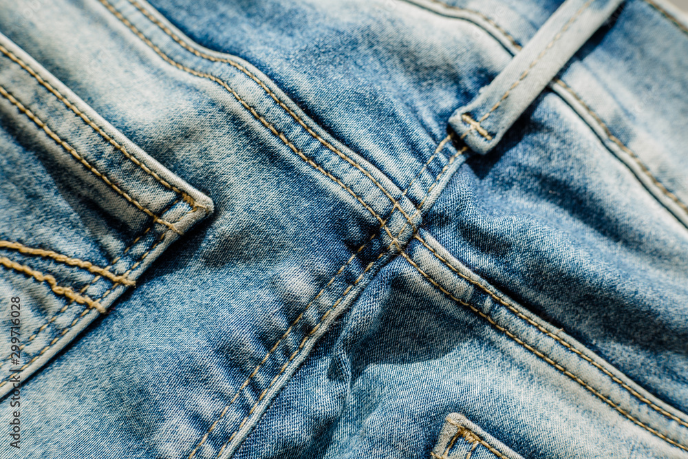 Closeup jeans texture background. Top view Closeup jeans texture background. Top view