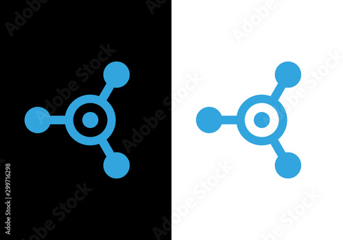 Network connection logo icon design, Abstract hub symbol