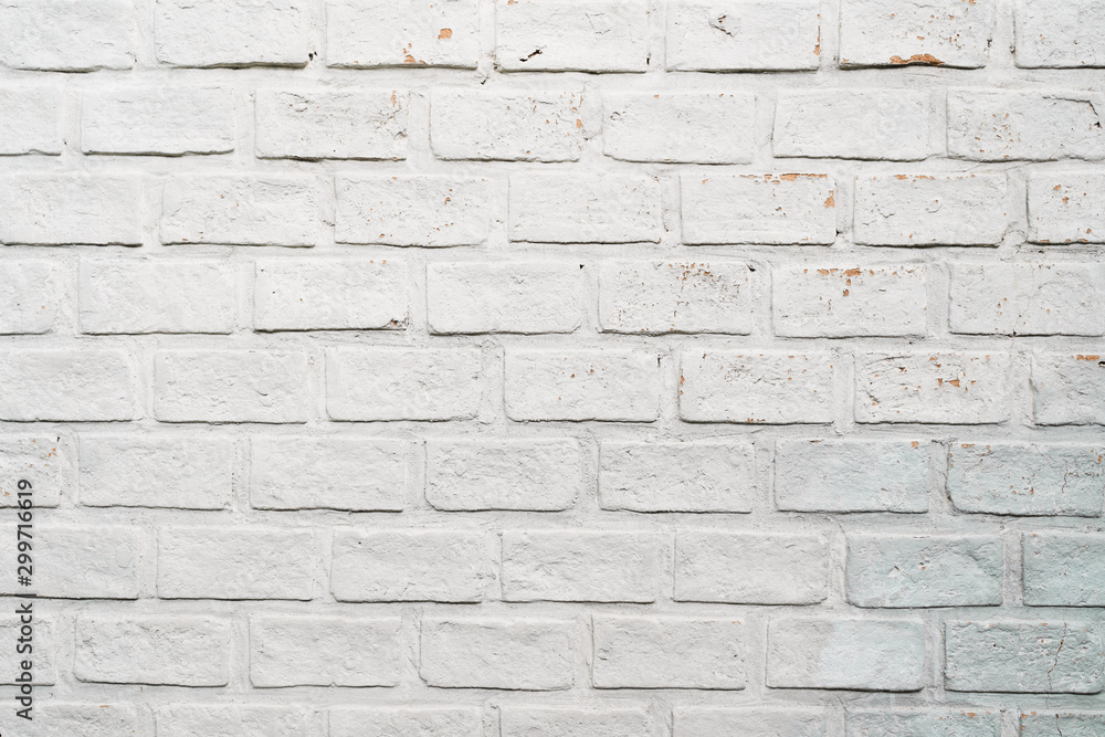 Old white painted brick wall texture background. Old white painted brick wall texture background.