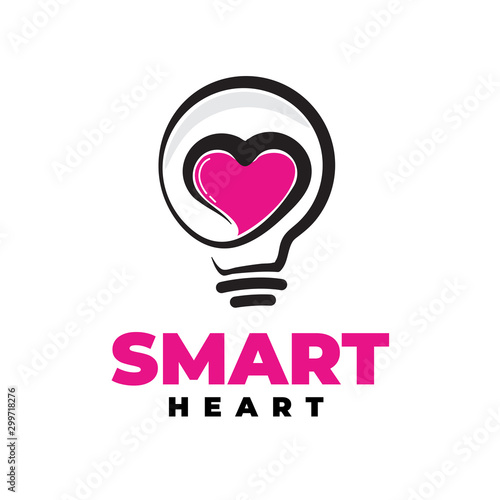 Smart heart liver health logo design inspiration