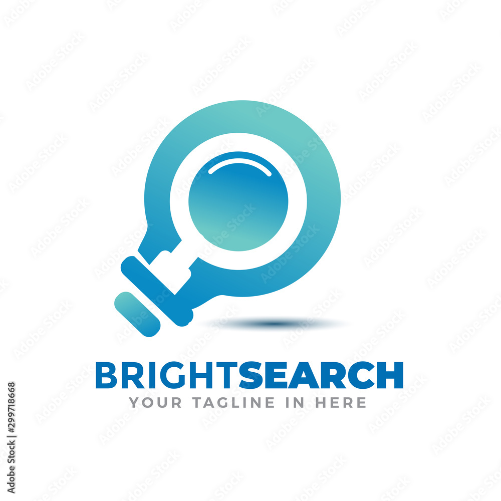 smart search bulb light logo design inspiration