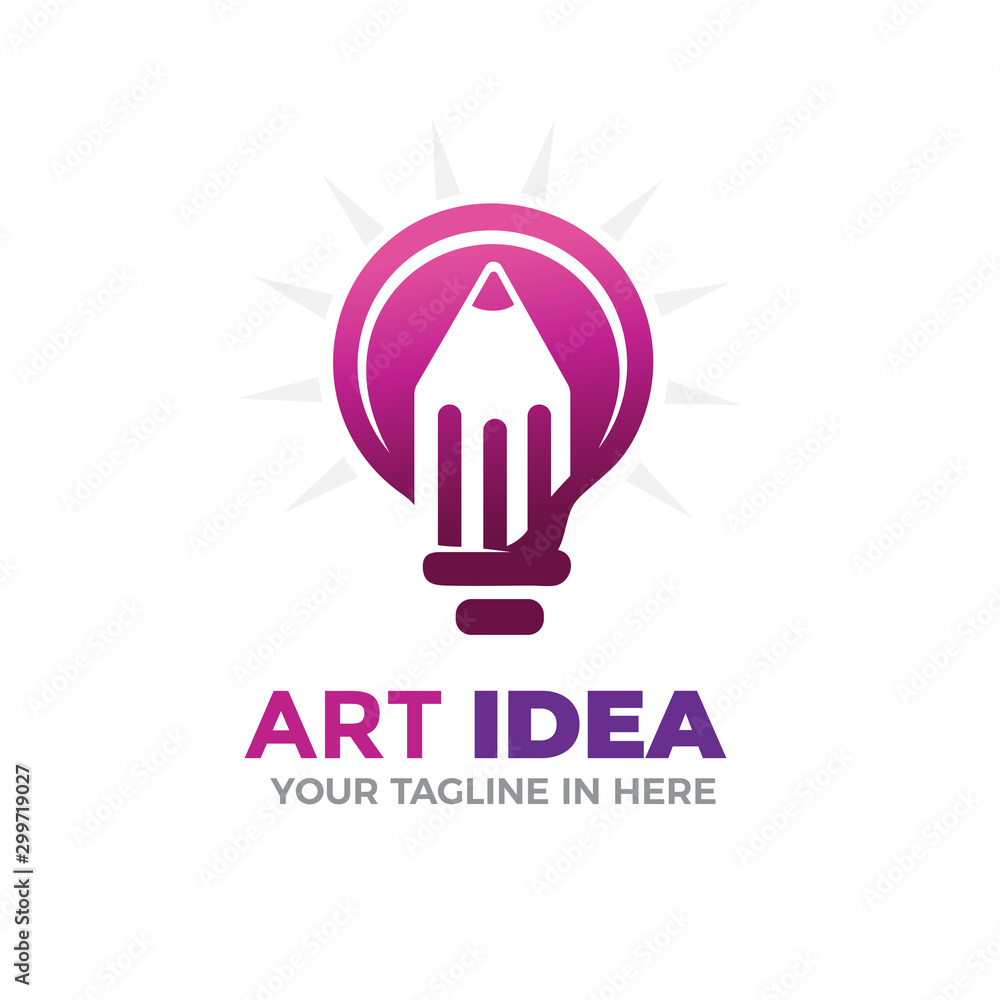 Art idea smart education logo design inspiration