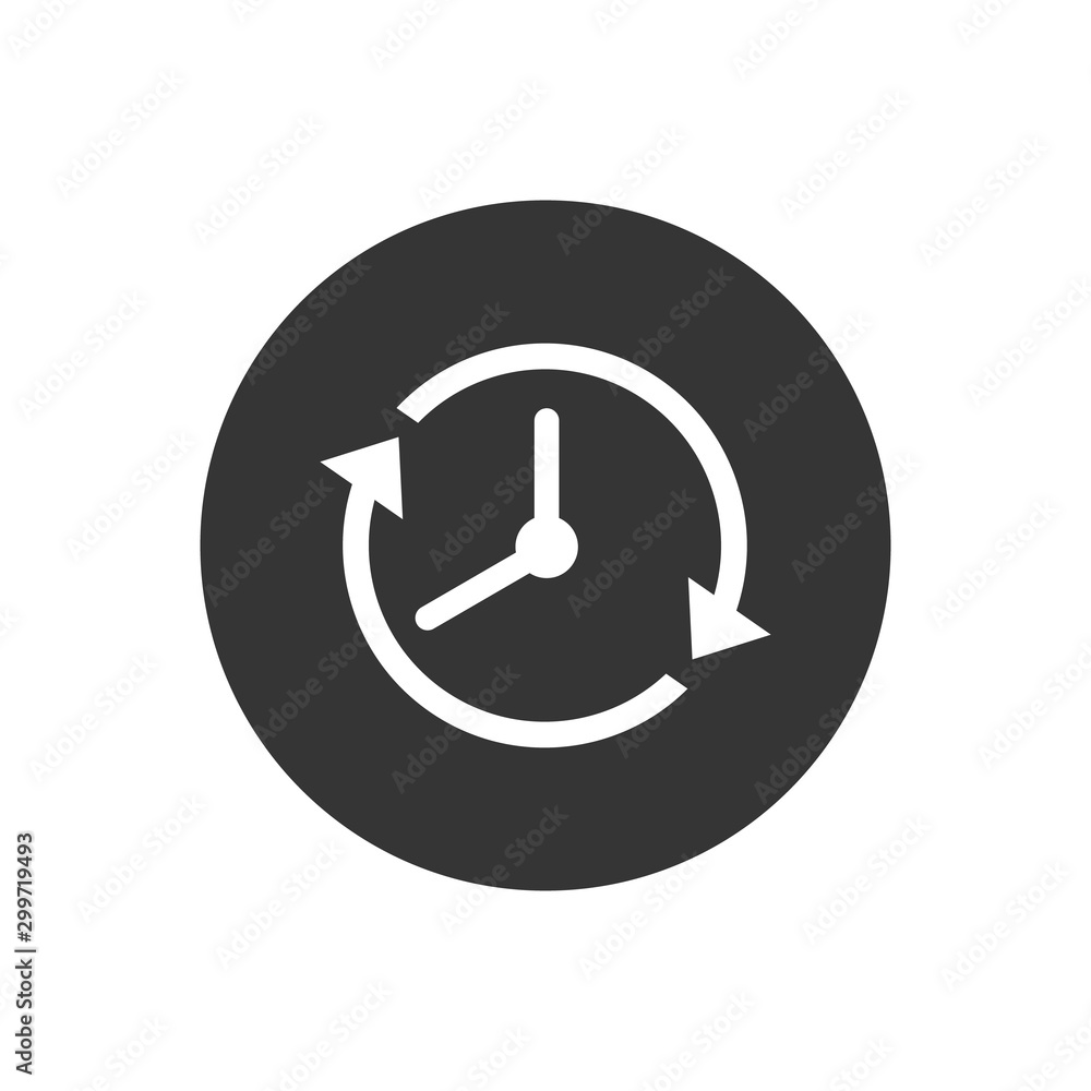 Clock icon, Vector illustration Time icon flat Clock icon, Vector illustration Time icon flat