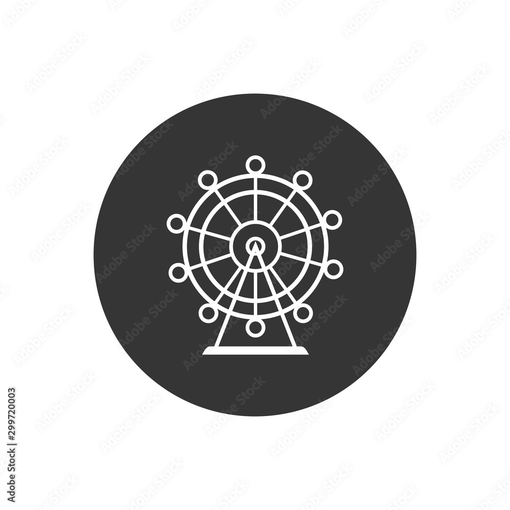 Ferris wheel Vector Icon Flat Style illustration Ferris wheel Vector Icon Flat Style illustration
