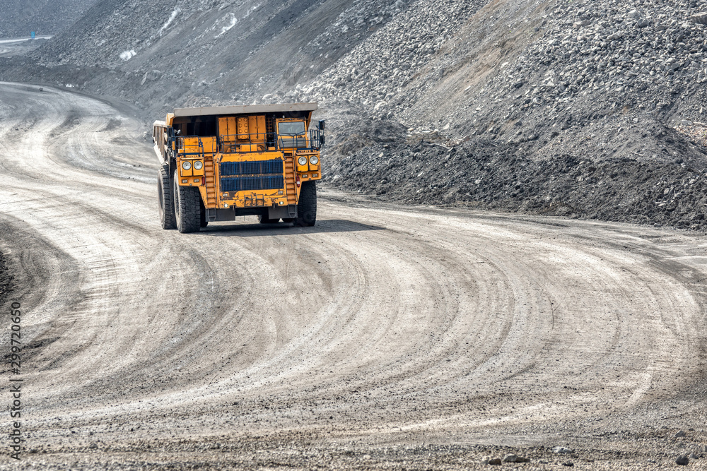 Rock transportation by dump trucks. Rock transportation by dump trucks.