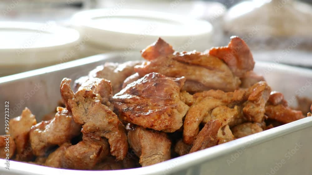 Pork chop grilled with delicious toasted traces and fragrant smoke Pork chop grilled with delicious toasted traces and fragrant smoke