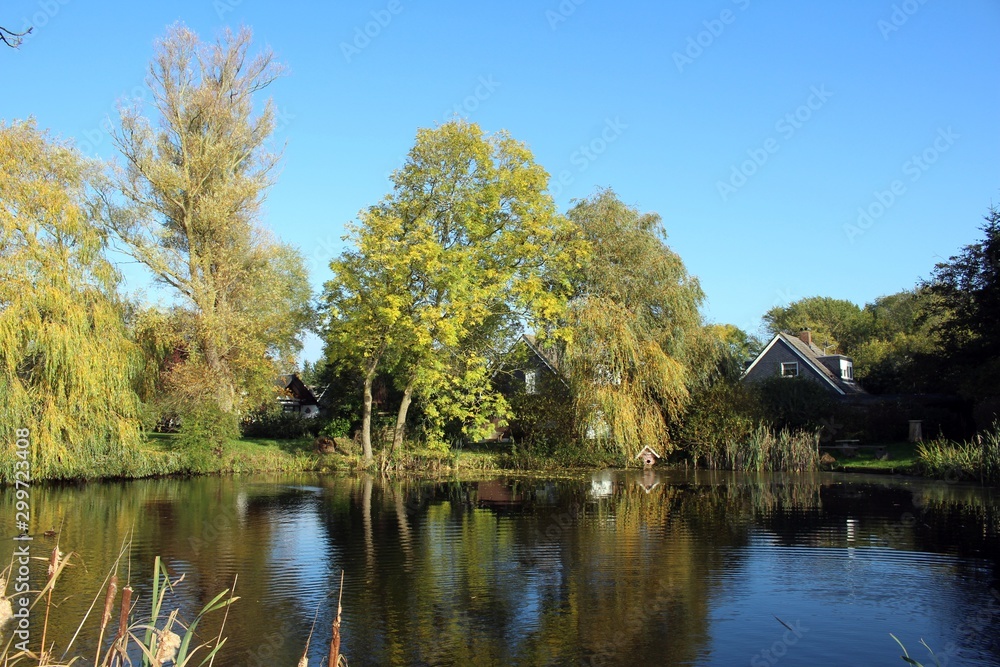 Dorfpanorama auf der Insel Fehmarn.