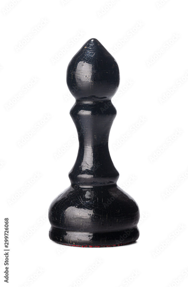 Black chess piece isolated on white background Black chess piece isolated on white background