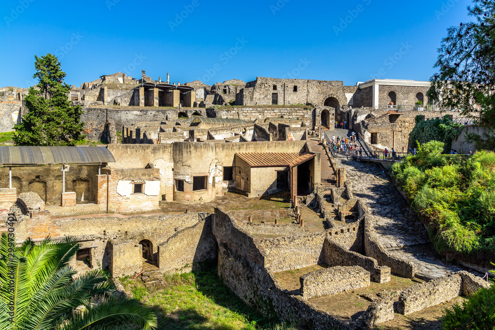 Entrance to the ancient city of Pompeii, one of the most visited tourist  attractions in Italy, Campania, Italy Photos | Adobe Stock