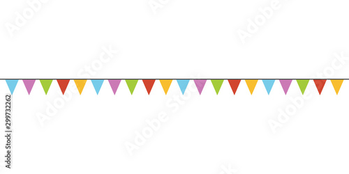 Carnival garland flat style background
