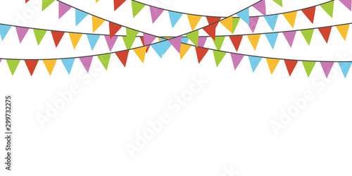 Carnival garland flat style background