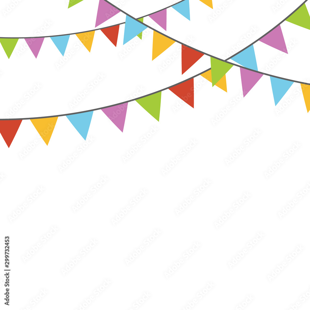 Carnival garland, holiday, celebrate flags Carnival garland, holiday, celebrate flags