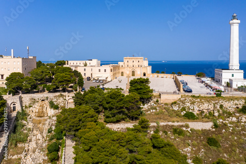 Luftaufnahme, Santa Maria di Leuca mit Hafen, Provinz Lecce, Salentische Halbinsel, Apulien, Italien