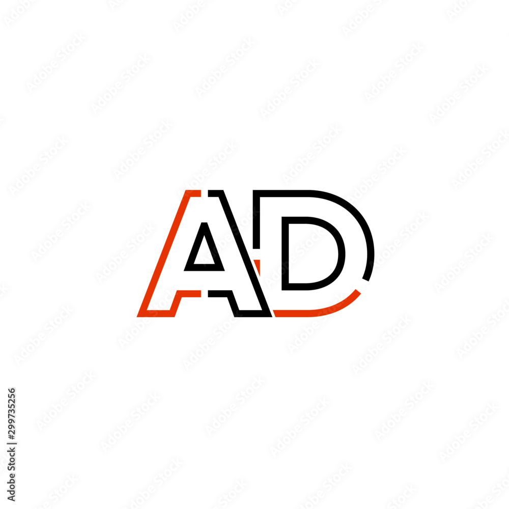Letter AD logo icon design template elements Letter AD logo icon design template elements