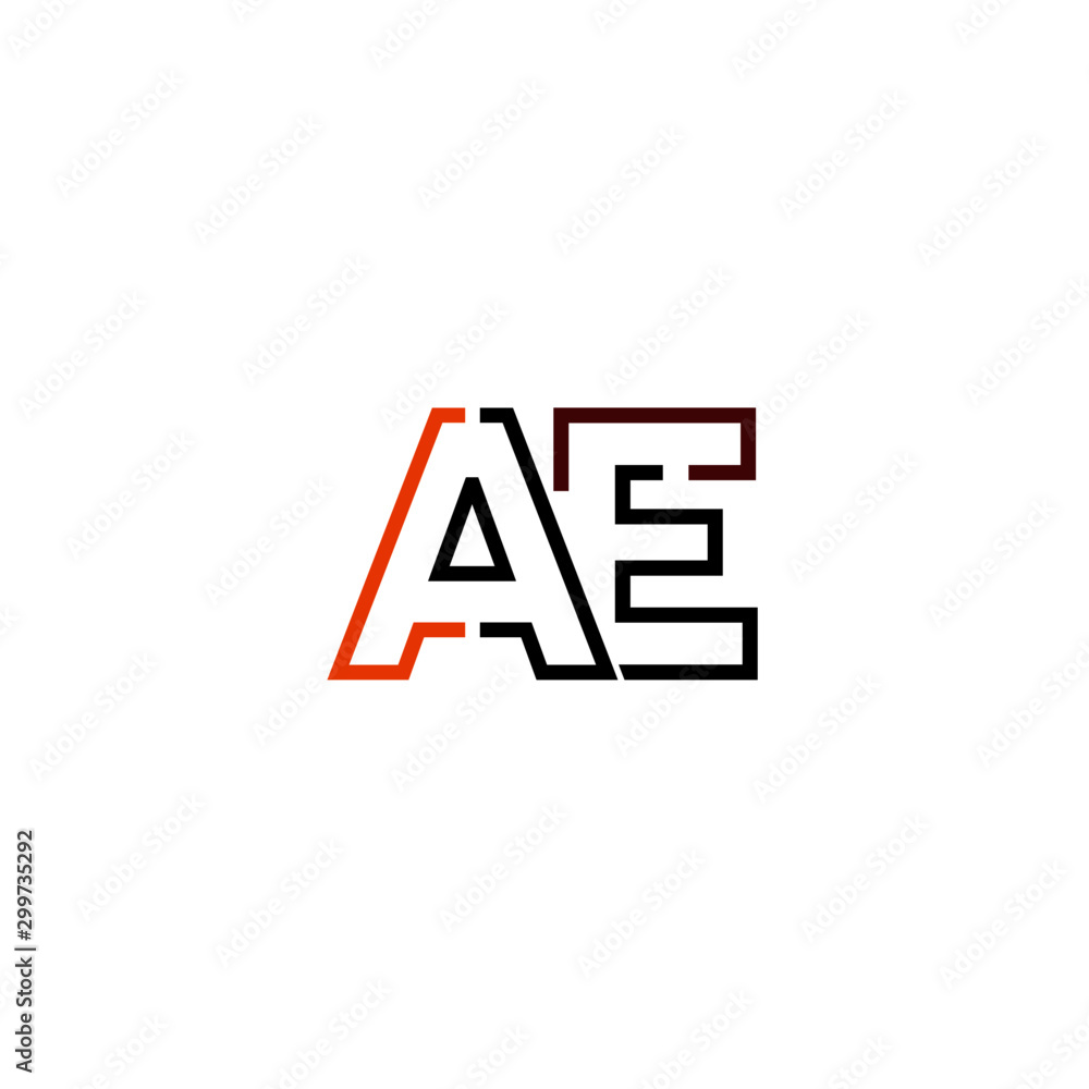 Letter AE logo icon design template elements Letter AE logo icon design template elements