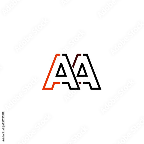 Letter AA logo icon design template elements