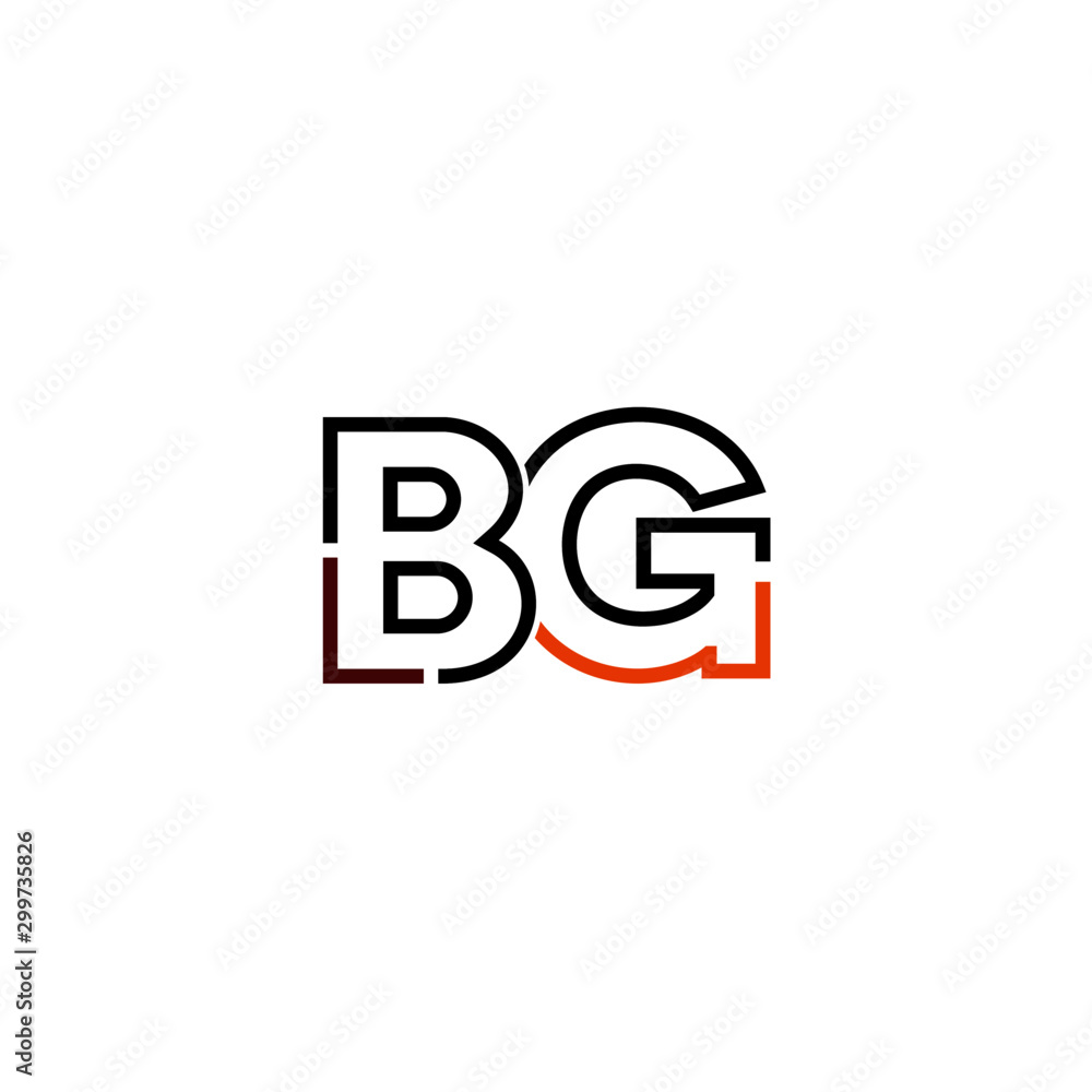 Letter BG logo icon design template elements